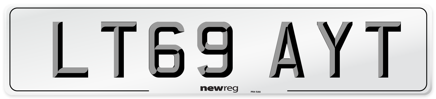 LT69 AYT Number Plate from New Reg